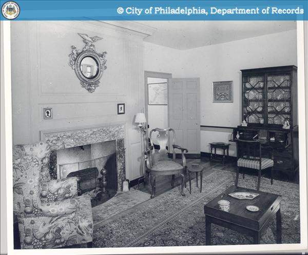 217 Spruce St - living room (1960s)